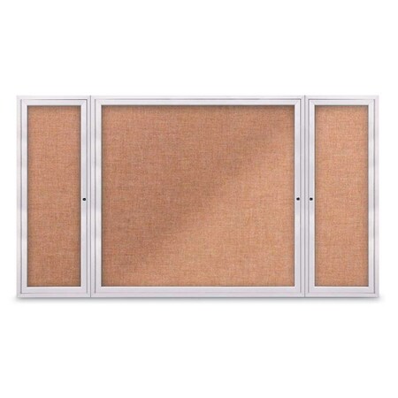 United Visual Products Indoor Enclosed Combo Board, 48"x36", Gold Frame/Black & Ultramarine UVCB4836G-BLACK-ULTMAR